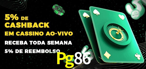 Promoções do cassino ao Vivo Pg86